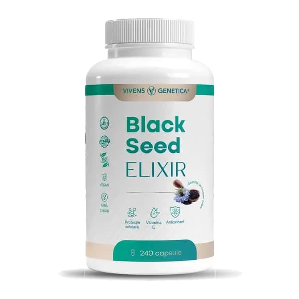 Black Seed Elixir, Ulei de Chimen Negru (Negrilică) Presat la Rece, 1 bucată