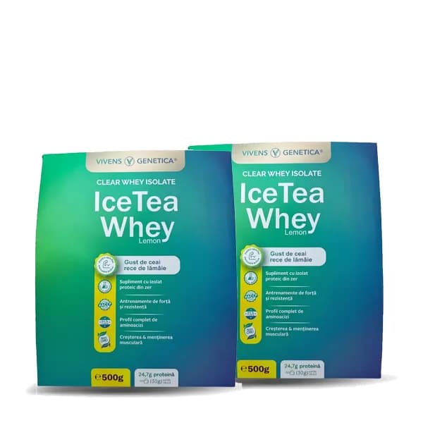 IceTea Whey Lemon, Izolat de Zer, Ceai Rece & Lămâie, 2 bucăți