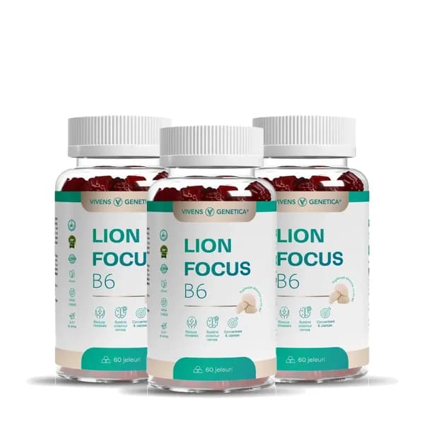 LionFocus B6, Coama Leului & Vitamina B6, 3 bucăți
