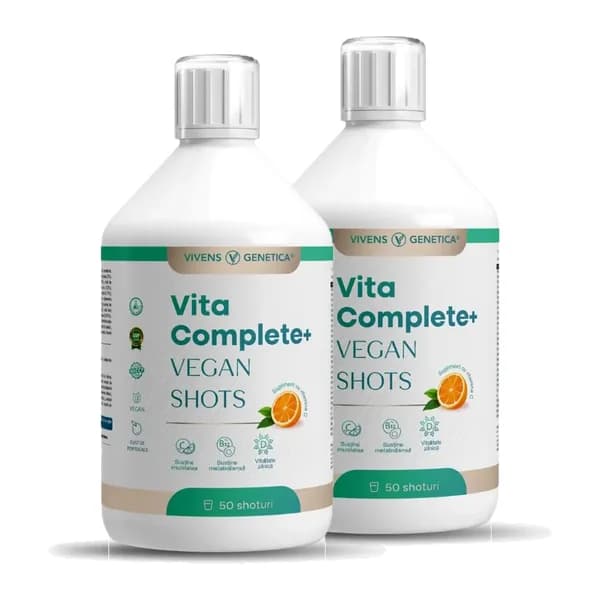 Vita Complete+ Vegan Shots, Energie & Imunitate Zilnică, 2 bucăți