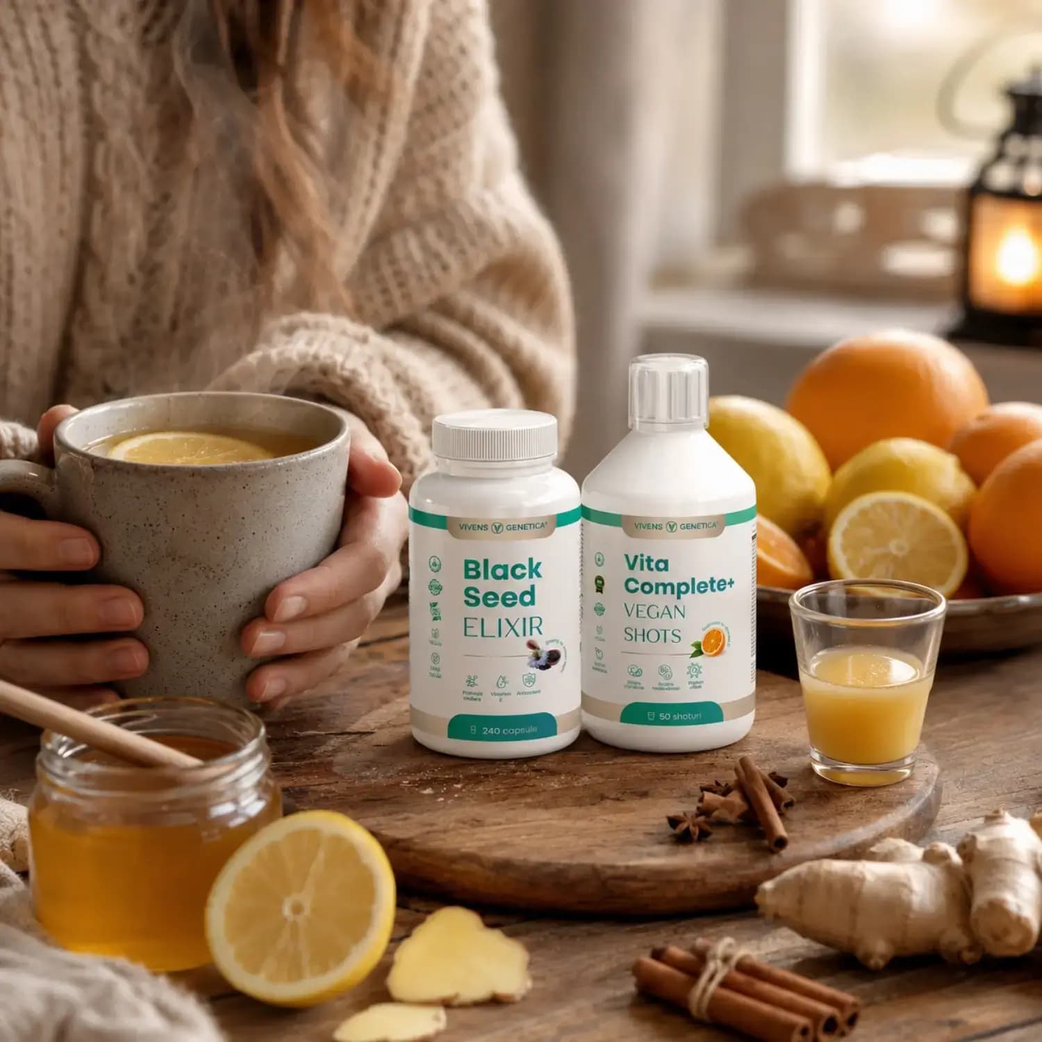 pachet imunitate cu ulei de chimen negru și vitamine complete