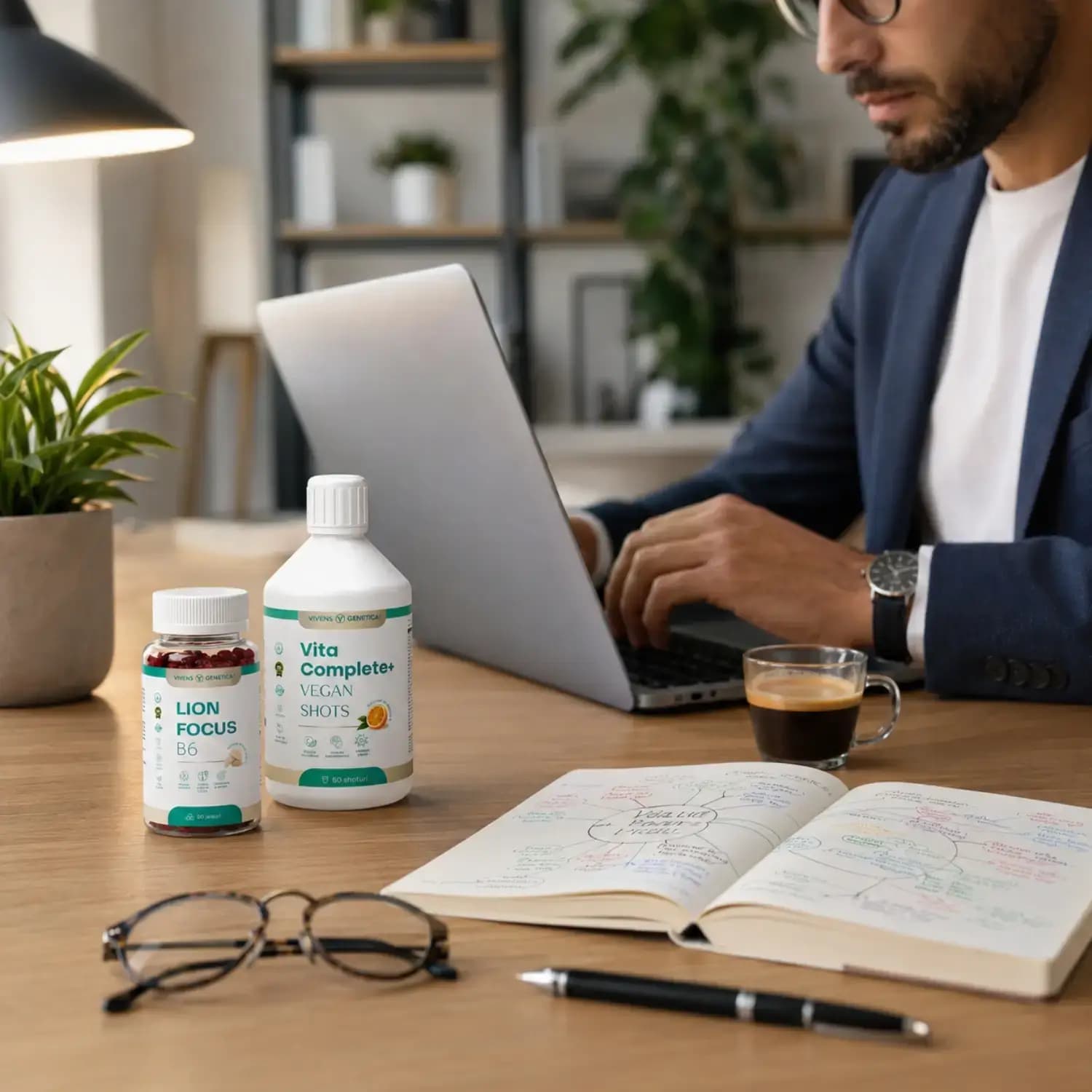 pachet focus cu coama leului și vitamine complete pentru concentrare