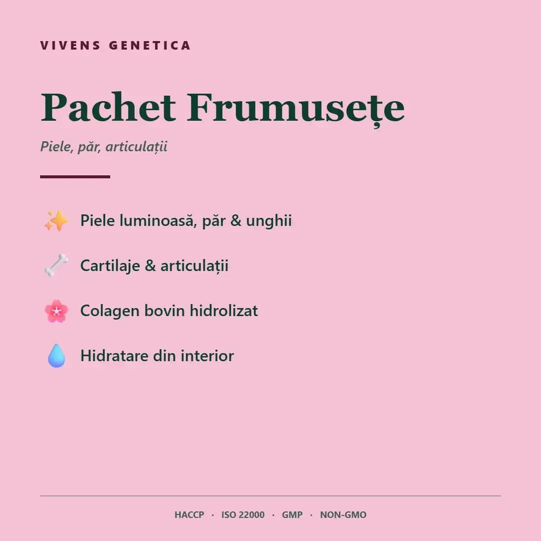 pachet frumusețe cu colagen și vitamine pentru piele și păr