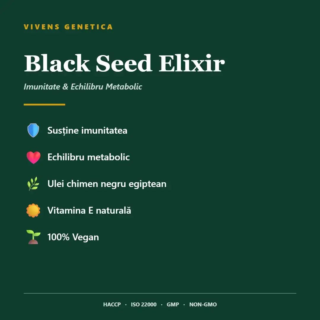 Black Seed Elixir ulei de chimen negru egiptean capsule Mâna Naturii