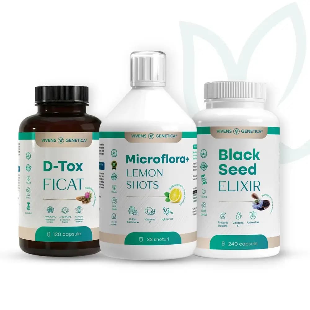 Pachet Detox Plus, Curățare Profundă Ficat & Sistem Digestiv