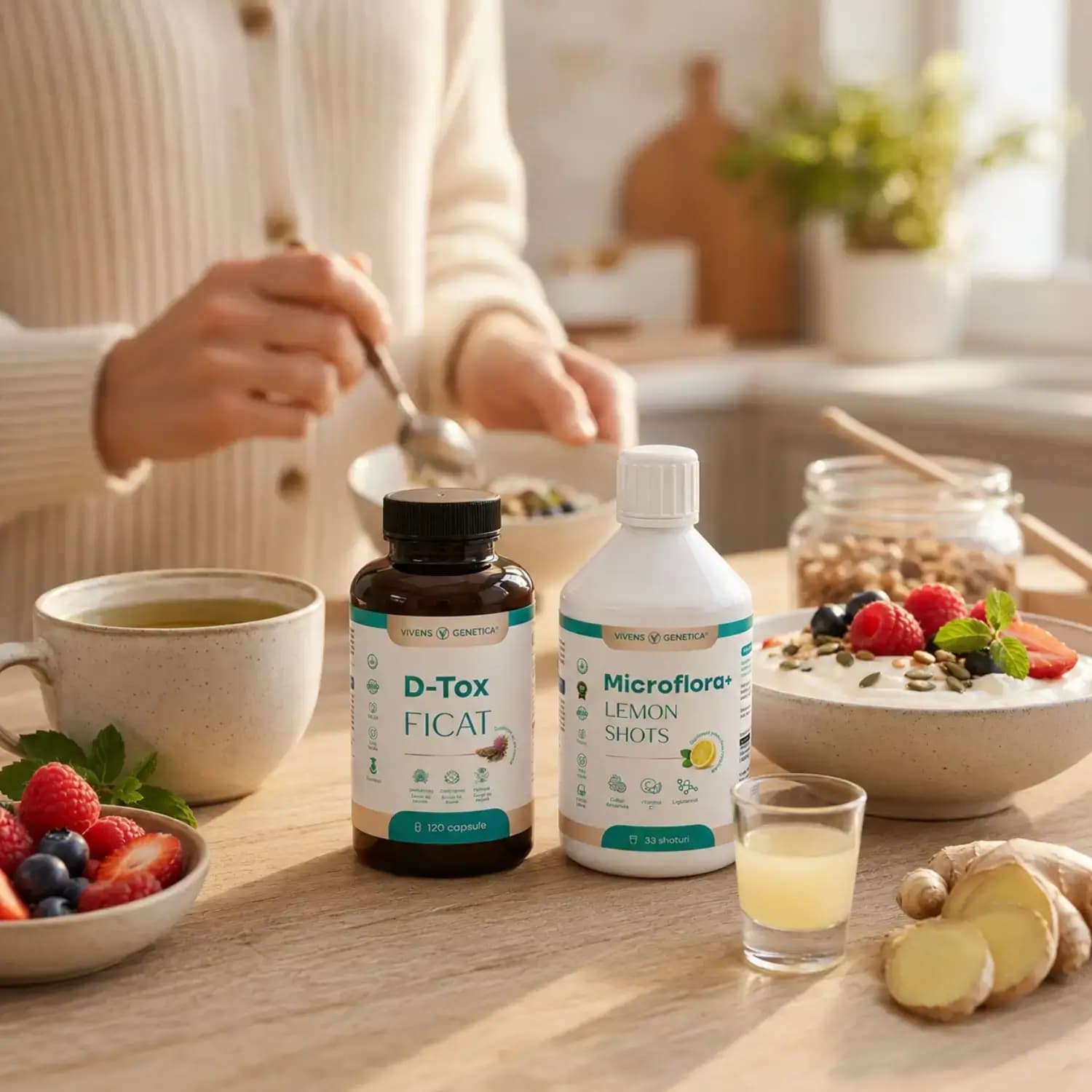 pachet confort digestiv cu probiotice și detox ficat