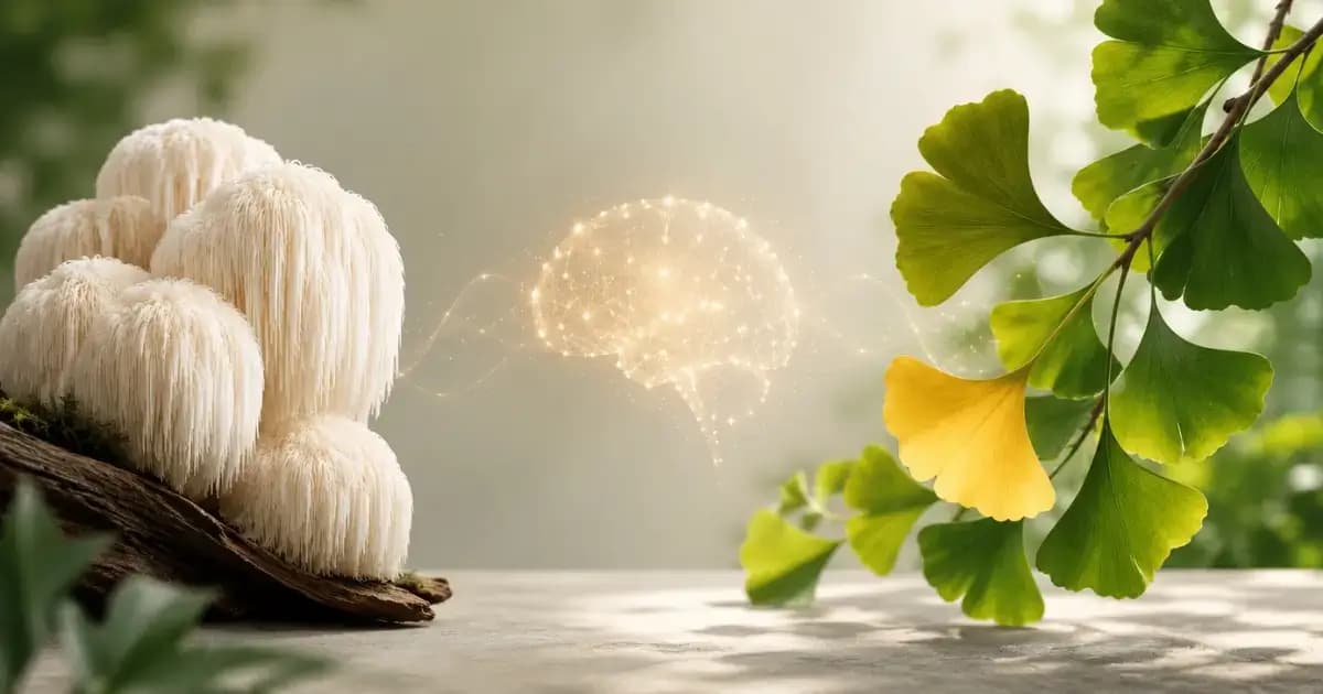 Lion's Mane vs Ginkgo Biloba comparație, două nootropice naturale pentru concentrare și memorie